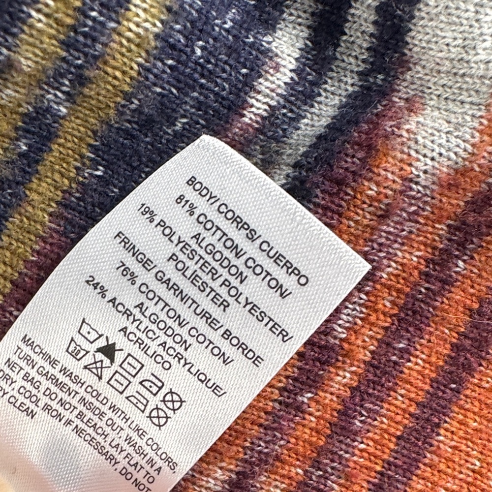 Lucky Brand Multicolor Patterned Fringe Cardigan - Picture 9 of 9